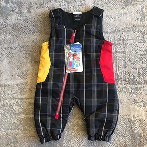 NEW Obermeyer Sz 0-6 months Bib Overalls Insulated Black Plaid Infant Snow Pants